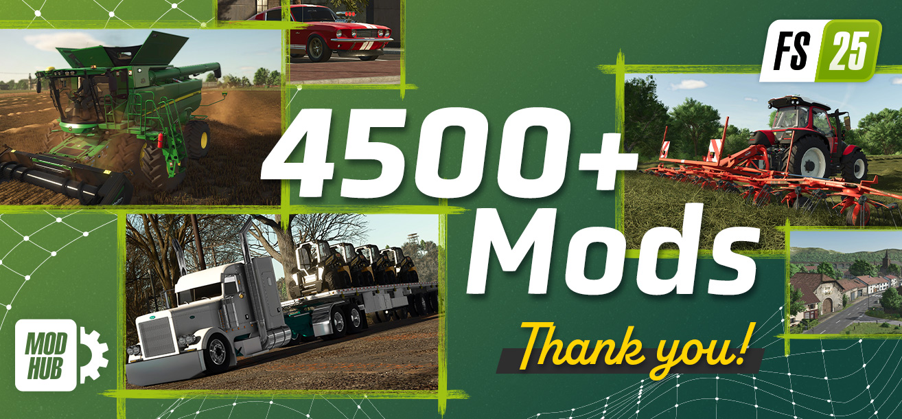 State of the ModHub: 4,500 Mods for FS25!